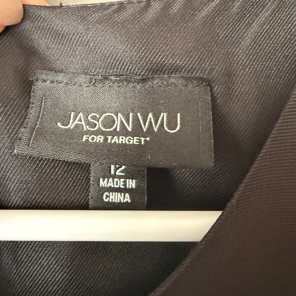 Jason Wu sz 12 Black belted A-line Dress - Picture 6 of 10